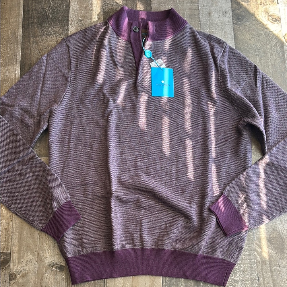 Toscano new with tags quarter zip sweater